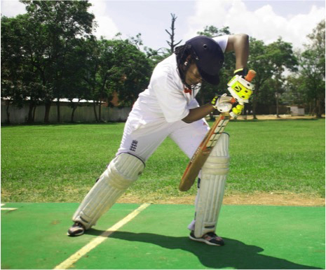 Front foot defence stroke in Cricket